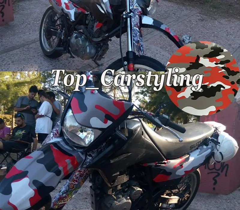Red-Black-White-Camo-Vinyl-Stickers-Scooter-Car-Hood-Roof-Boat-Decal-Camouflage-Film-Wrap-With