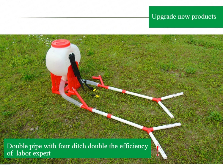 A due vie tipo di Fertilizzante Manuale durevole multifunzionale A Doppia testa di applicazione dei fertilizzanti Mais verdura cotone 20/25L PP