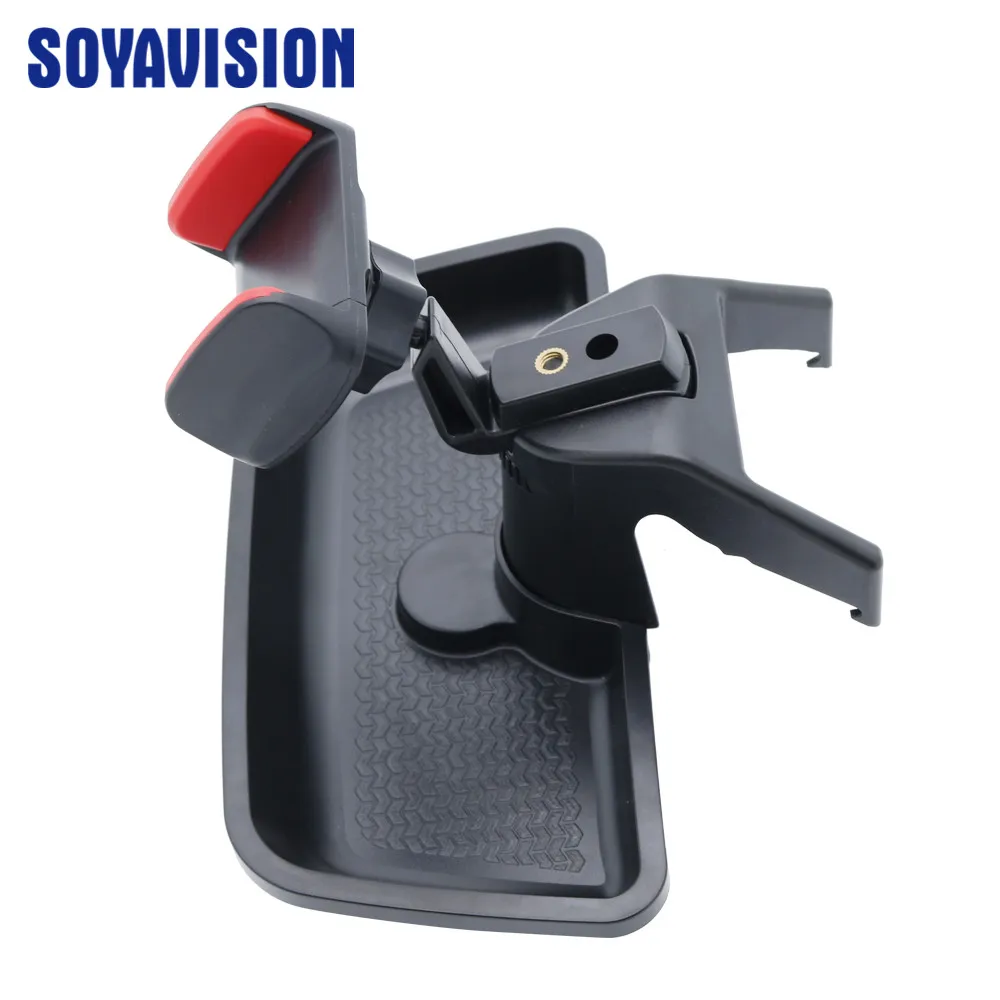 Black ABS Cell Mobile Phone Ipad Holder Car GPS Bracket Dash Mount Holder Storage Organizer Box for Jeep Wrangler JK 2012-2017 (27)