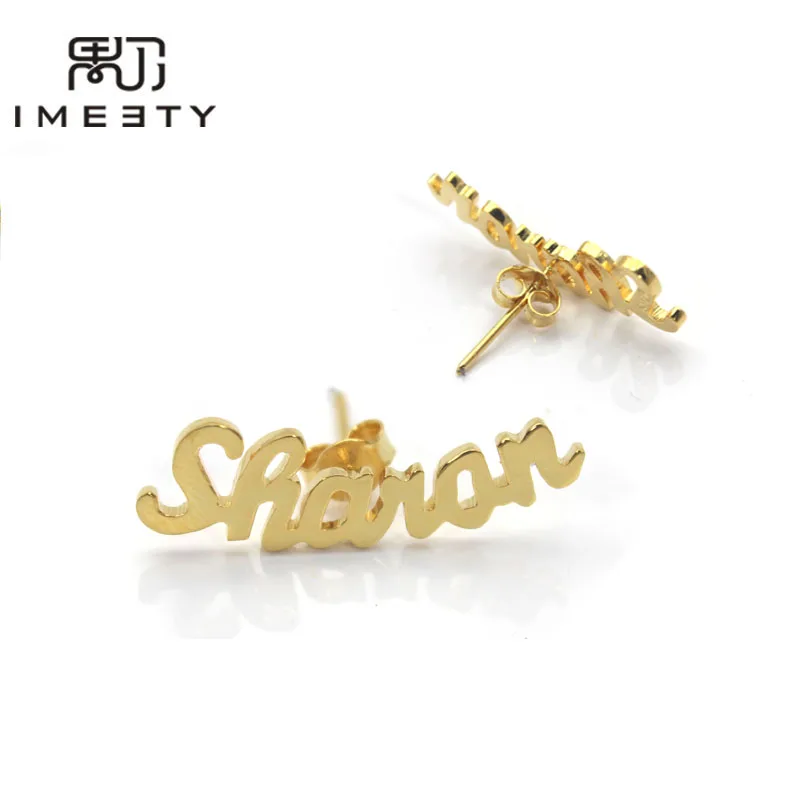 Imeety Custom Stud Earrings Jewelry Name Pendant Cursive Imeety Custom Stud Earrings Jewelry Name Pendant Cursive Nameplate Earring Personalized With Any In From