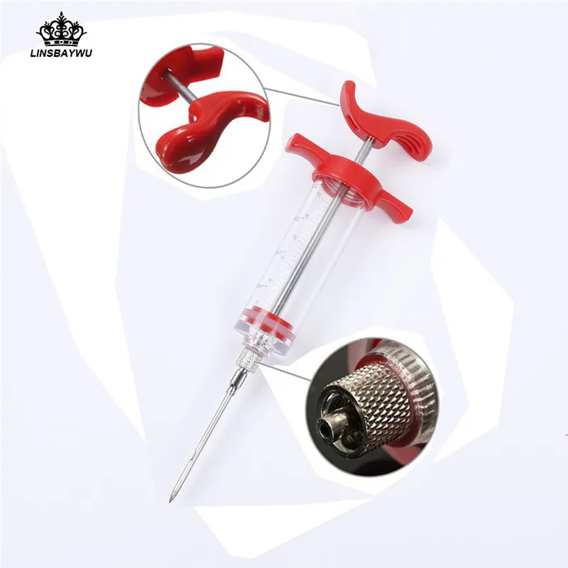 

1Pc Hot Sale BBQ Meat Syringe Marinade Injector Turkey Chicken Flavor Syringe Kitchen Cooking Syinge Accessories