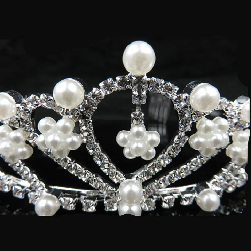 Women Princess Crown Headband Crystal Rhinestone Tiara And Crowns Hair Band Jewelry Silver Bridal Hair Accessories Wedding Sadoun.com