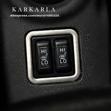 Горячая отделка из нержавеющей стали внутреннее сиденье Подогрев декоративная рамка для кнопки модификация для Mitsubishi Outlander 2013