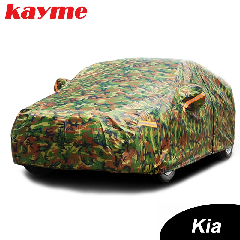 

Kayme waterproof camouflage car covers outdoor sun protection cover for KIA k2 rio ceed sportage soul cerato sorento