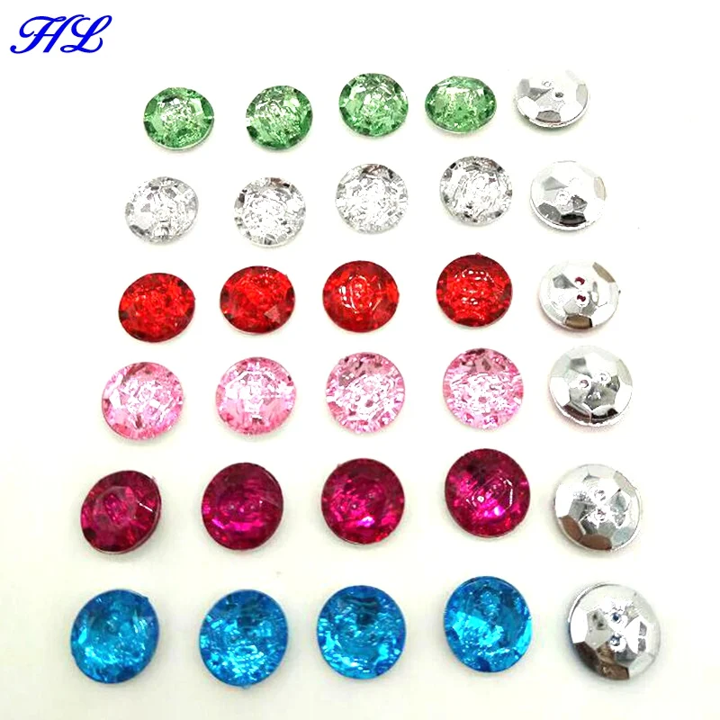 

HL 100pcs 10mm wholesale/retail new acrylic 2holes round buttons sewing accessories garment DIY crafts lots colors