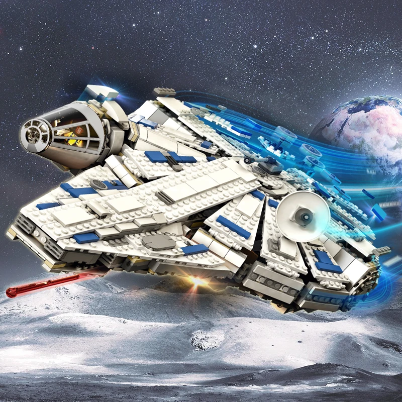 LEPIN-05142-Star-wars-Force-Awakens-Model-Building-Kits-Blocks-Kessel-Run-Millennuim-Falcon-75212-Legoings