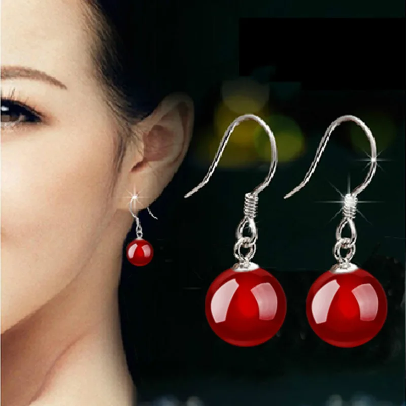 Серьги с опалом серебристого цвета 8 мм|opal earrings|earrings fashionfashion earrings |