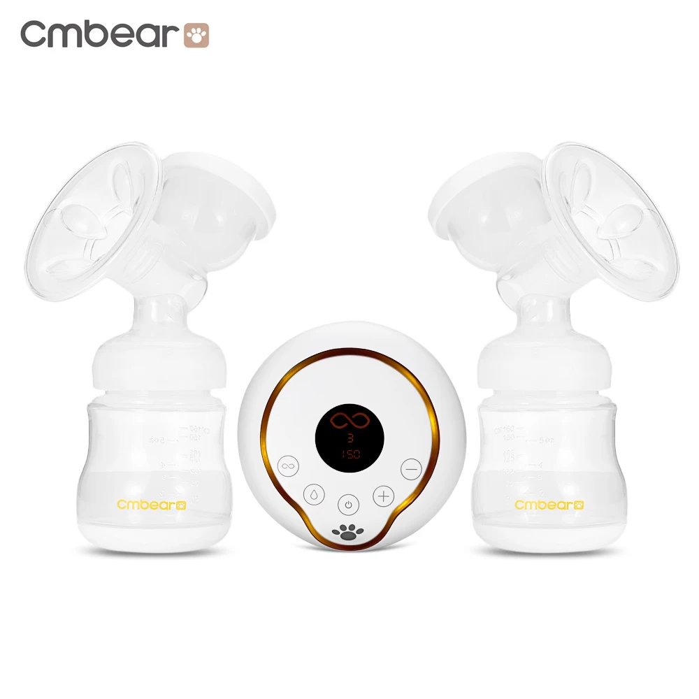 

Cmbear Baby Breastfeeding LCD Display Double Breast Pump Milk Bottle PP USB Unilateral Convenient Powerful Breast Pumps Bottle