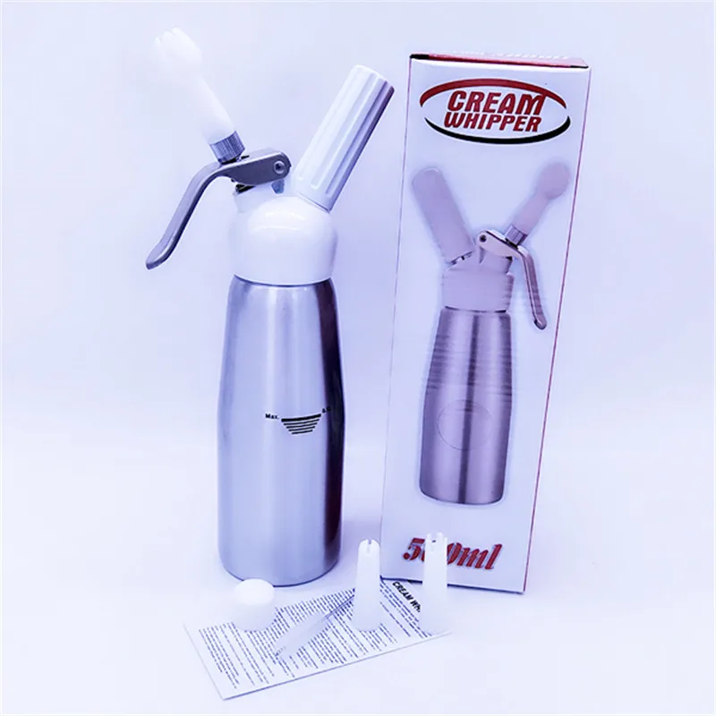 

500ML Fresh European Fancy Style Whip Dessert Cream Butter Dispenser Whipper Foam Maker Silver