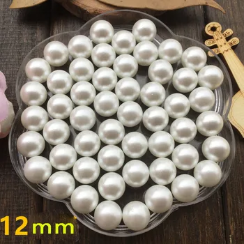 

High-Quality 6.8.10.12.14.16.18mm ABS Ivory White Imitation Pearls Beads No Hole Round Loose Beads DIY Shoes Bag Jewelry Making