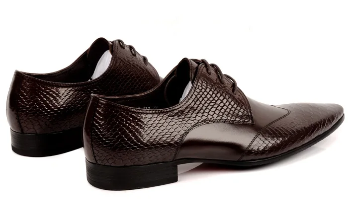 Zapatos De 2 Vestir Moda Up Boda Toe Repujado Alta Lace Cuero 1 Hombres Nuevo Mens Calidad Trabajo Hombre Genuino Punta 5q4HE