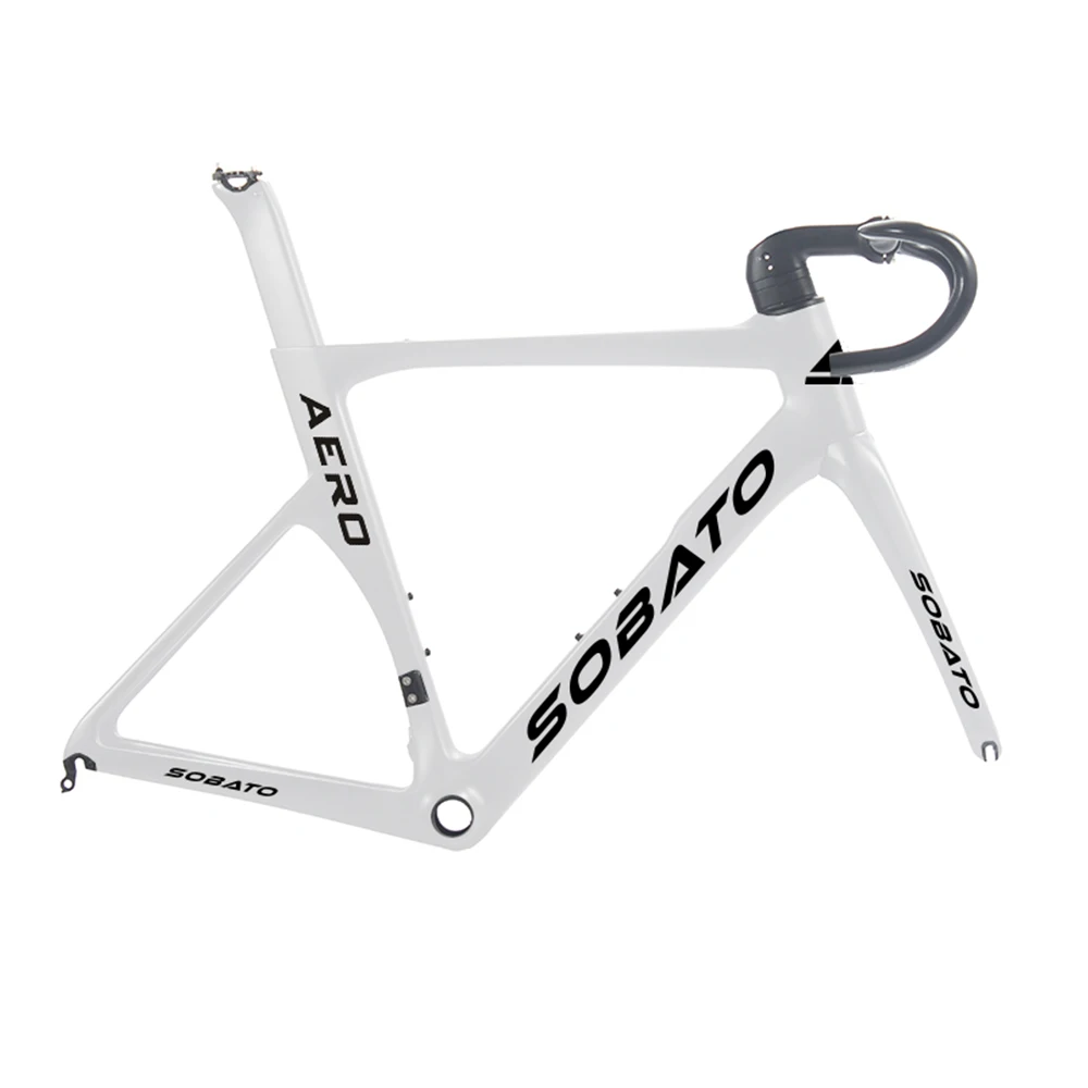 Sale SOBATO 2019 UD carbon road frame bicycle racing bike frameset can be disc brake disk +handle 3 Sale SOBATO 2019 UD carbon road frame bicycle racing bike frameset can be disc brake disk +handle 3