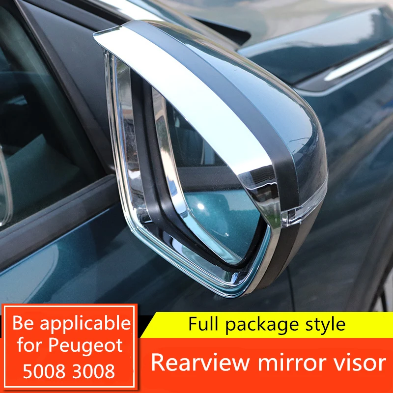 

Car Rearview Mirror Rainshield Rain Eyebrow For Peugeot 5008 3008 GT2017 2018 2019 Car Accessories Car Rearview Mirror Rainproof