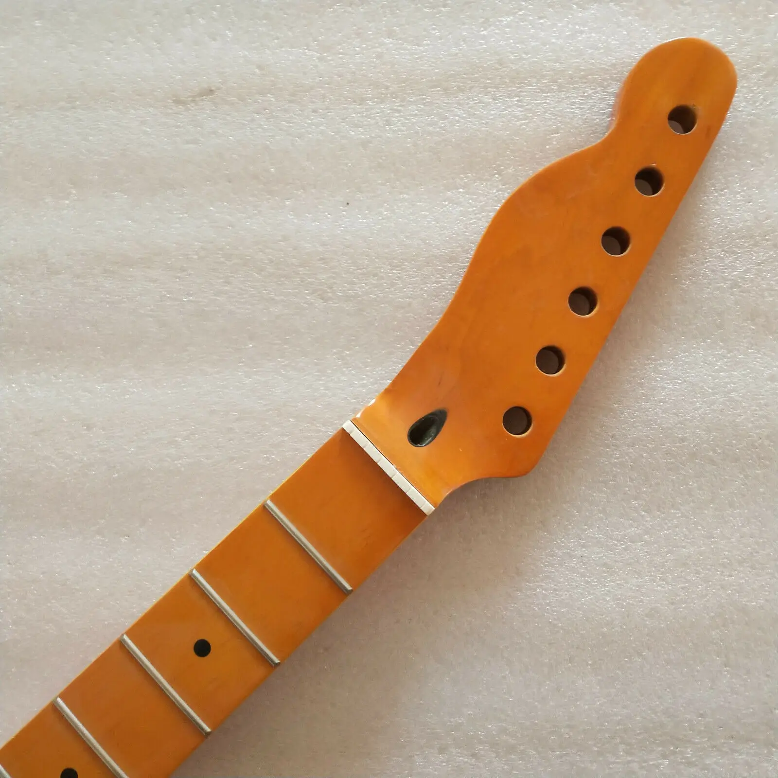 

Reverse headstock Guitar Neck for TELE Replacement 22 Fret Maple Yellow gloss