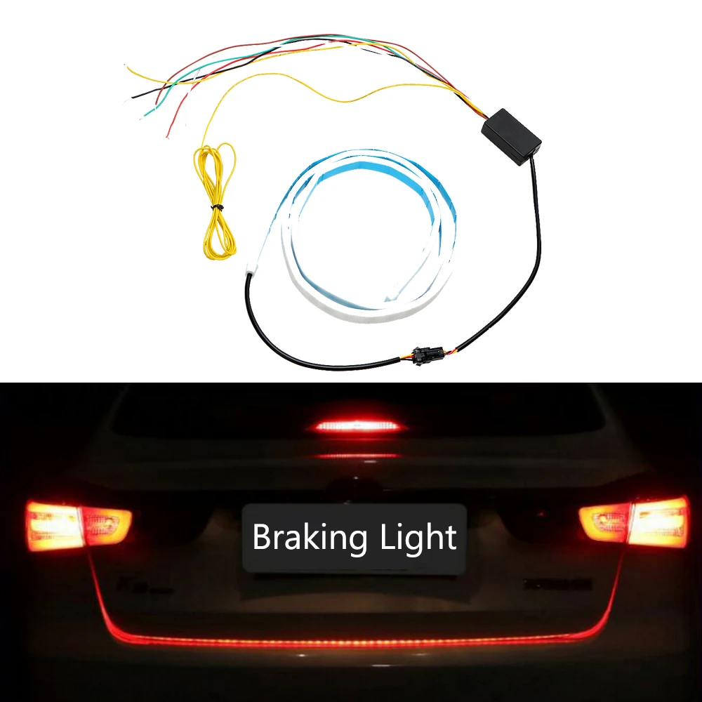 

Car RGB LED Strip DC 12V Multi-function Auto Rear Brake Light Turn Signal Lamp Trunk Tail Reversing Light Universal Car-Styling