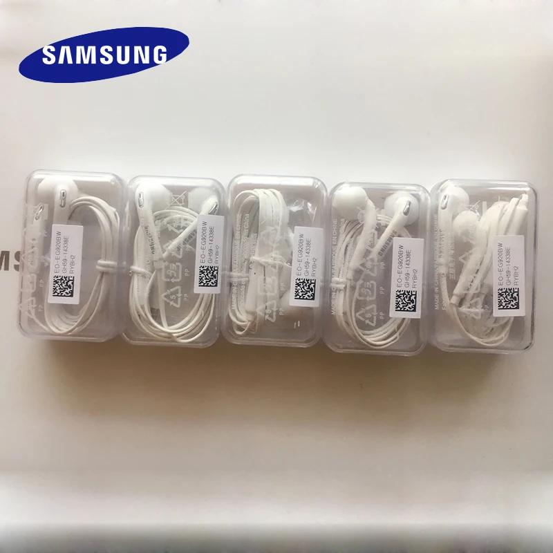 

SAMSUNG Original Earphone EO-EG920 Wholesale 5/10/15/20/50 Pieces Wired 3.5mm EG920 In-ear Headsets with Mic for Xiaomi