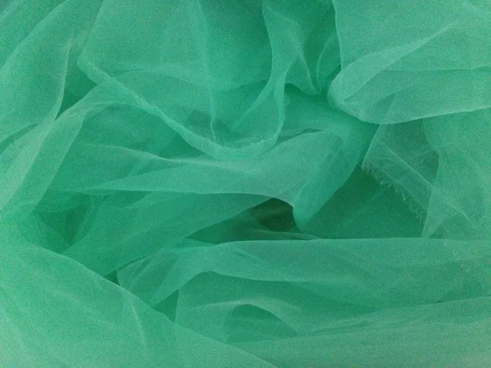 mint green soft matt organza sheer fabric 150cm wide 2meter/lot good