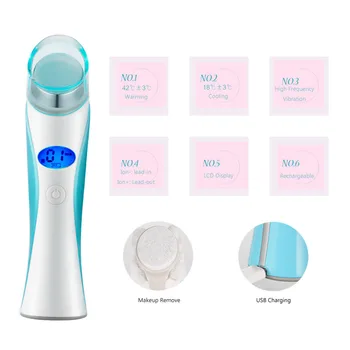 

High Frequency Vibrating Massage Ionic Face Cleaning Refine Pores Collagen Stimulated Reduce Wrinkles Hot and Cold Facial Hammer