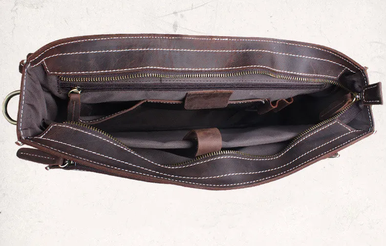 Business Handtasche Echtem Brown Aus Leder Reise Bolso Portfolio Schulter Männlichen Messenger Taschen 15 Crossbody Männer