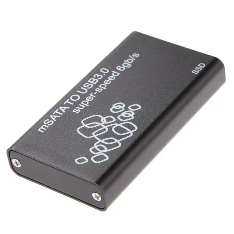 

Newest Mini mSATA to USB 3.0 SSD Hard Disk Box External Enclosure Case With Cable Promotion High Quality