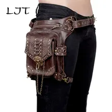 LJT Большая распродажа Персонализированная стимпанк женская готическая кожаная сумка мужская и женская сумка через плечо мини дорожные карманы