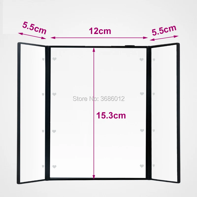1 шт. Tri складной регулируемый портативный 8 светодиодов с подсветкой светящиеся сенсорный экран макияж настольная подставка умное зеркало