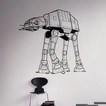 

AT AT Walker Wall Vinyl Decal Star Wars Theme Wall Sticker Home Interior Living Room Bedroom Decor Removable Custom Mural A122