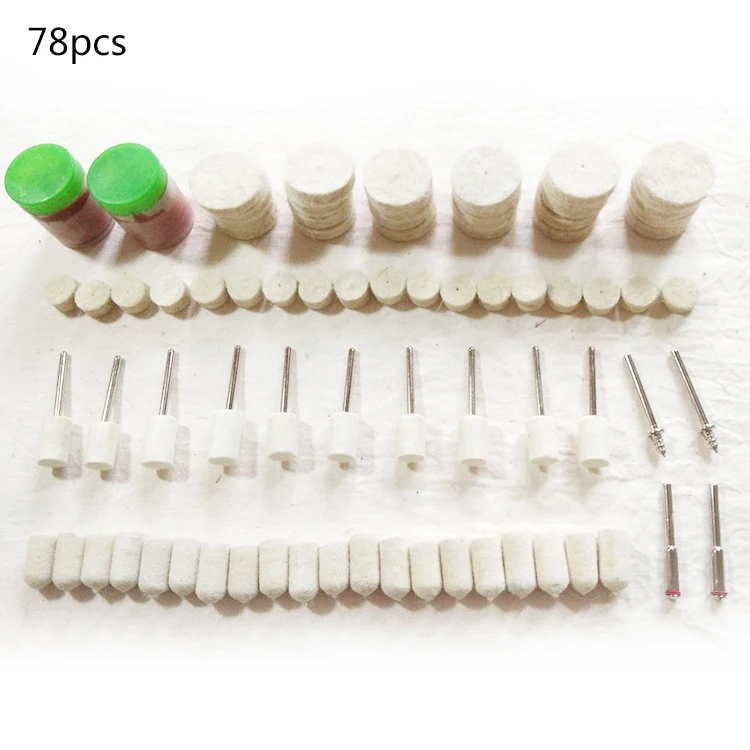 

78pcs Profession Wool Felt Full Functioning Polishing Grinding Tools Multifunction Electric Drill Rotary Tool Accessories Set