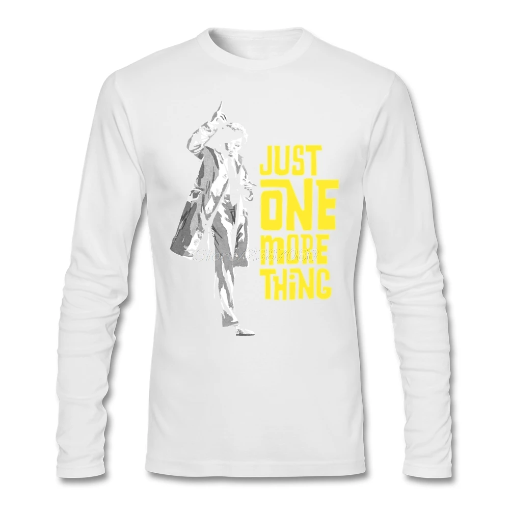 Tombo Just One More Thing футболка с длинным рукавом на заказ Мужская одежда хипстерская брендовая Хлопковая мужская футболка - Цвет: Белый