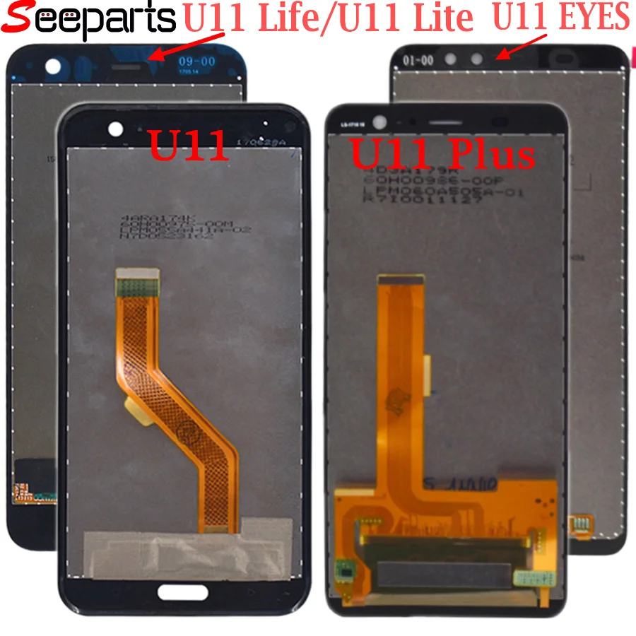 100% Tested For 5.5 HTC U11 LCD Display Touch Screen Digitizer Assembly Replacement For HTC U11 Life U11 Plus U11 EYES LCD