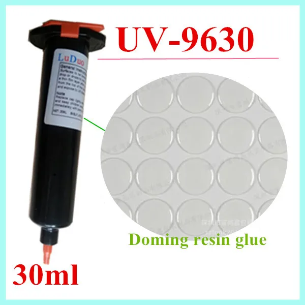 UV 9630 UV doming resin glue liquid optical clear adhesive fast curing transparent crystal for