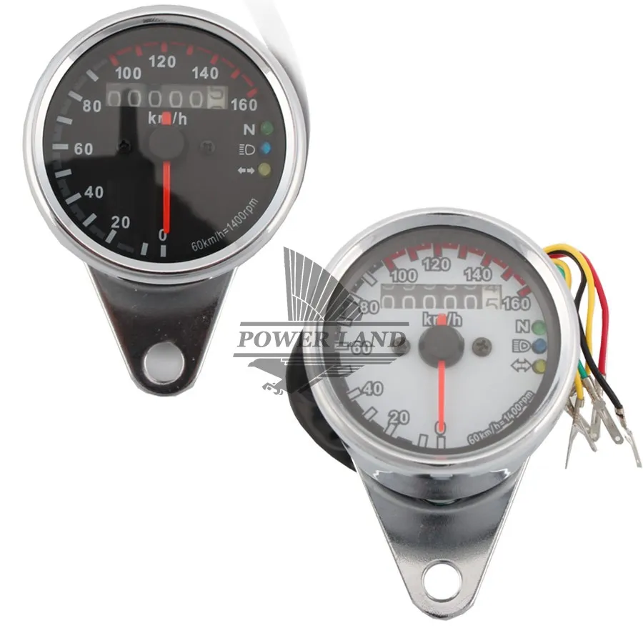 1pcs Black/White Motorcycle 12V 3LED Function Digital Backlight