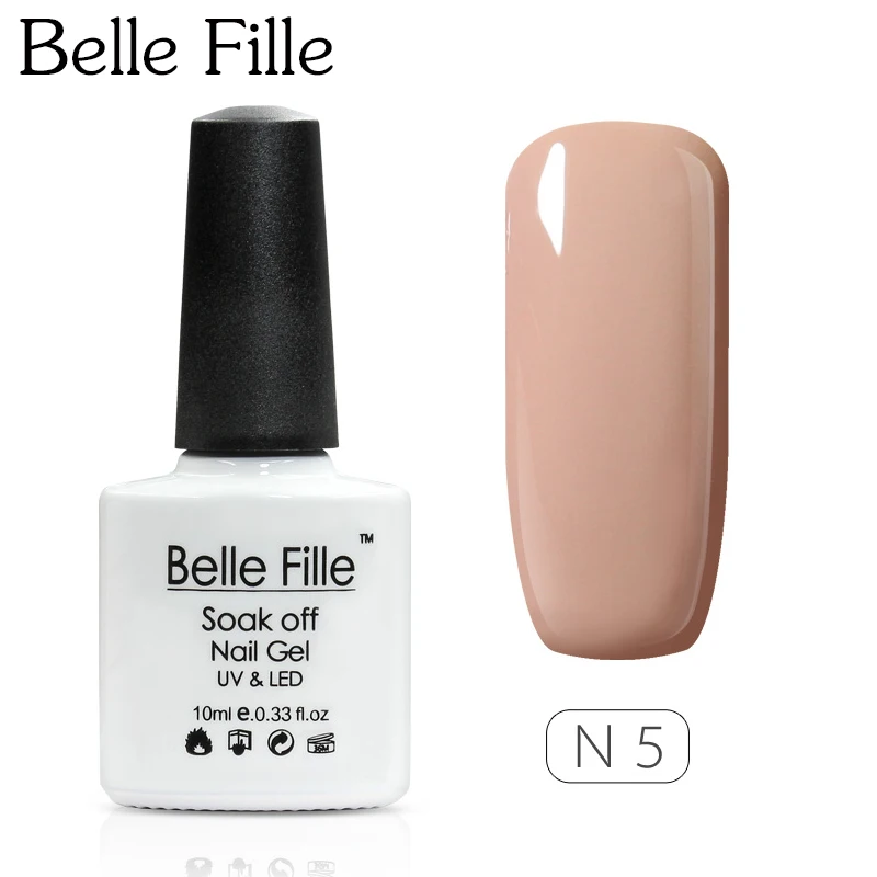 Belle Fille Nude Series Color 10ml Gel Polish UV Soak Off Gel Nail Polish Gel Lacquer Lak Nail Art Vernis Semi Permanant N02