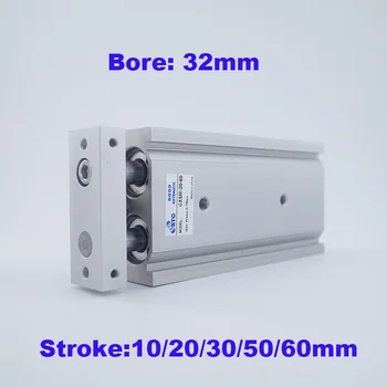 

GOGO High quality double acting pneumatic cylinder CXSM32-10/20/30/40/50/60 bore 32mm with slide bearing air piston actuator