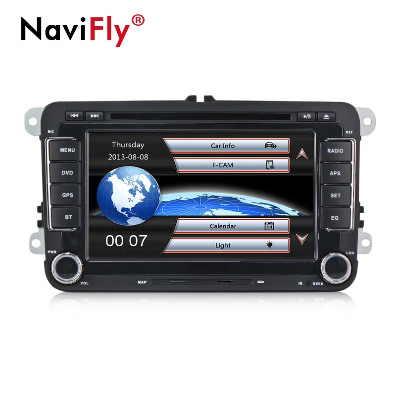 Discount NaviFly Car Multimedia player 2Din Car DVD For Volkswagen/Golf/Polo/Tiguan/Passat/b7/b6/SEAT/leon/Skoda/Octavia Radio GPS DAB 3