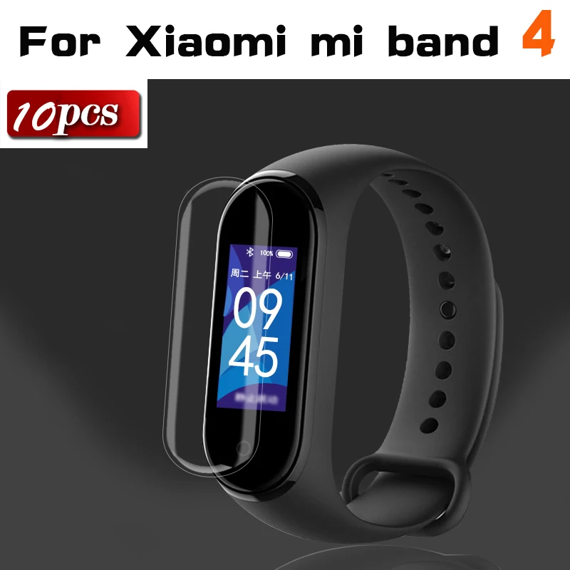 

10Pcs/lot For Xiaomi mi Band 4 Screen Protector Film Soft TPU HD Full Screen Protective Cover For Xiaomi MiBand 4 Smart bracelet