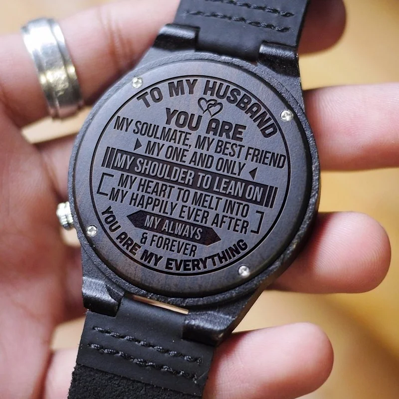 BOBOBIRD лучший подарок для моего мужчины персональный пользовательский Ebony кожа часы идея подарки персонализированные мужские деревянные наручные часы