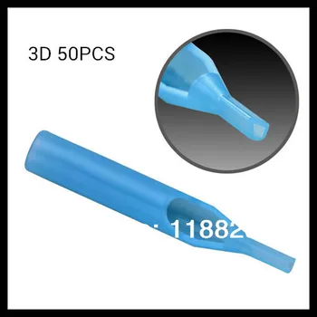 

50PCS Sterile Disposable Plastic Tips Diamond Tips 3D,5D,8D,14D blue tattoo nozzle tube for Needles Tips for Grip for Tube