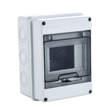 HT 8 Way Caixa De Distribuição Elétrica De Plástico À Prova D' Água Caixa MCB MCB caixa de Painel Montado Caixa De Distribuição Da Série HT luz Casa