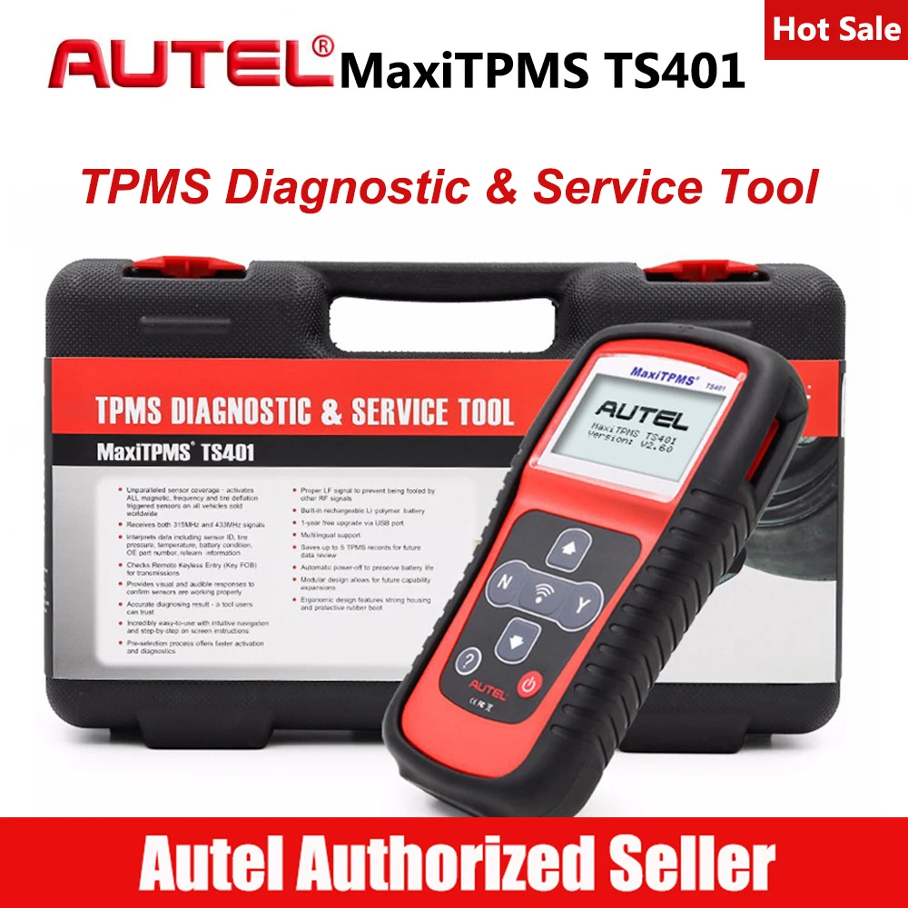 

Autel Maxitpms TS401 TPMS Diagnostic Tool Receive 315mhz 433mhz Sensor Signals Tyre Pressure Tester Activate Relearn Sensor Tool