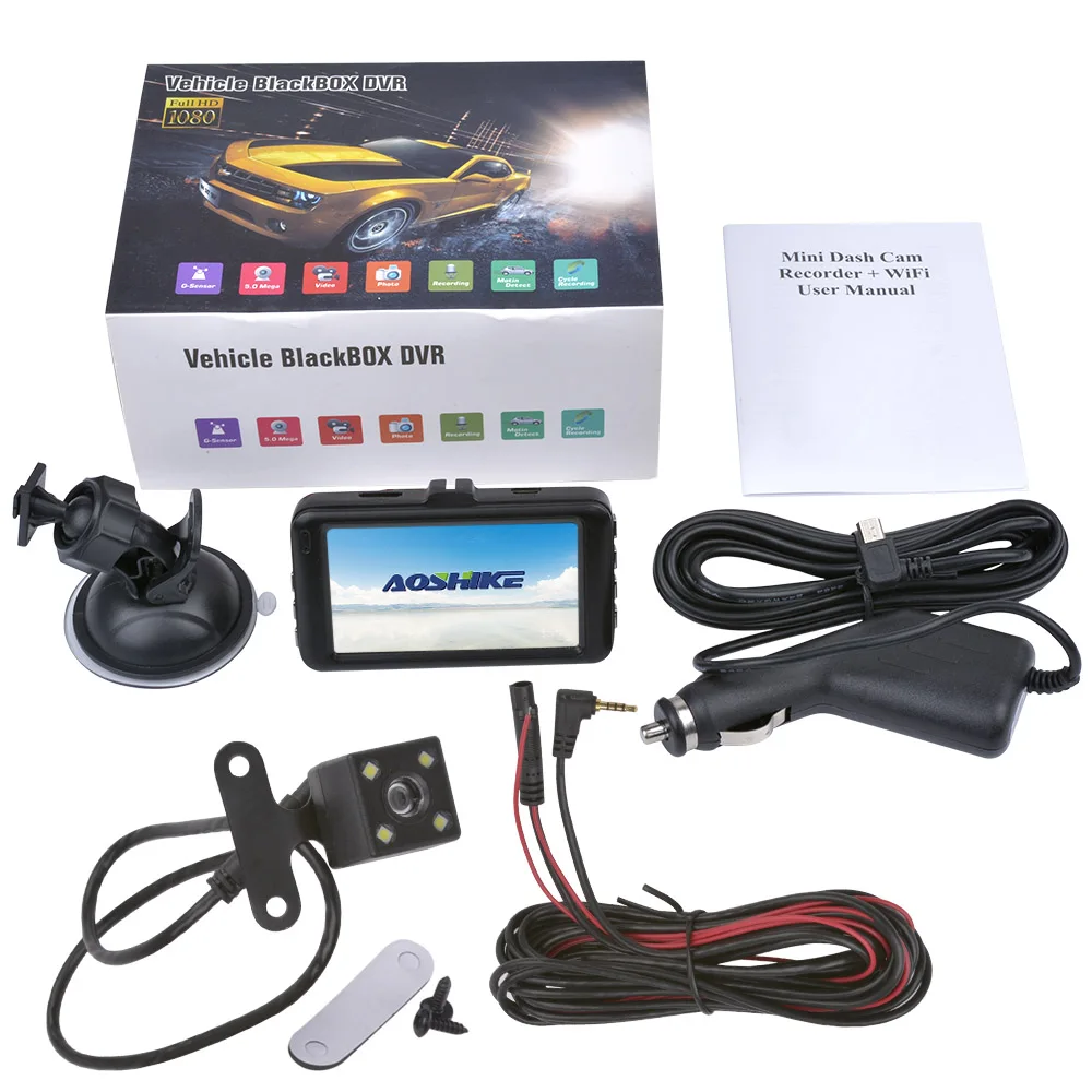 AOSHIKE 3 дюйма цинковый сплав сенсорный HD 720P 480P Автомобильное зеркало заднего вида