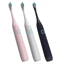 Электрическая зубная щетка Sonic Timer с питанием от аккумулятора, сменная Водонепроницаемая головка для взрослых и детей, для дома и путешествий