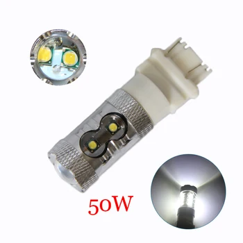 

1PCS * T25 3156 3157 10 SMD LED 50W High power car Brake Rear Reverse Turn Signal light bulb Lamp DC 12V White 6000K Brake Lamps
