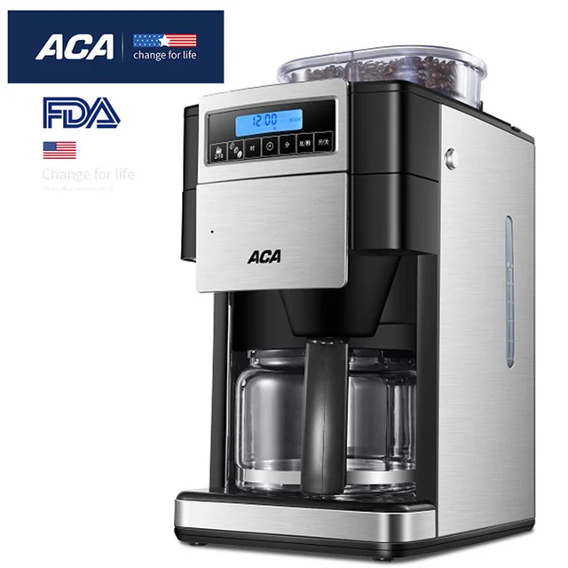 ACA American Ground Coffee Machine with Fully Automatic Grinding Beans