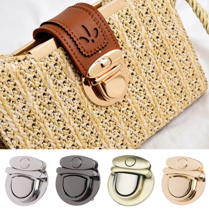 

4Colors Fashion Buckle Twist Lock Hardware For Bag Shoulder Handbag DIY Craft Turn Locks Clasp 1pc