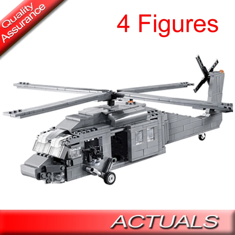 

Compatible with Lego Technic MOC Decool 2114 Military Uh-60 Black Hawk Plane Airplane Helicopter Building Blocks 562pcs Bricks