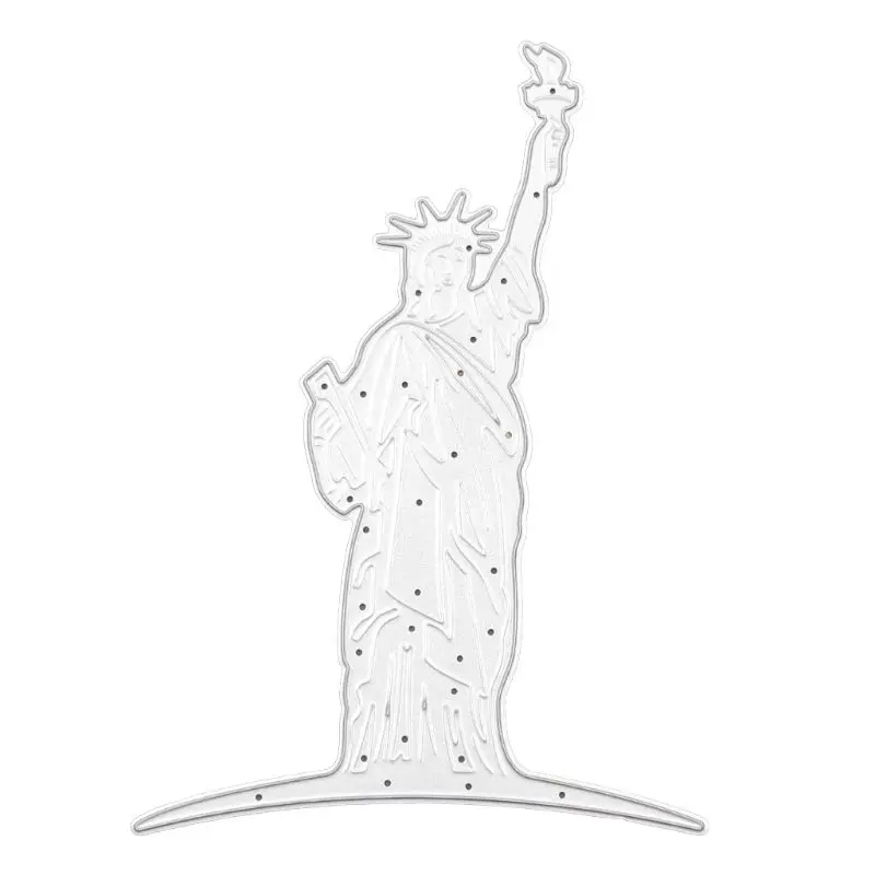 

OOTDTY Statue of Liberty Metal Cutting Dies Stencil DIY Scrapbooking Album Stamp Paper Card Embossing Crafts Decor