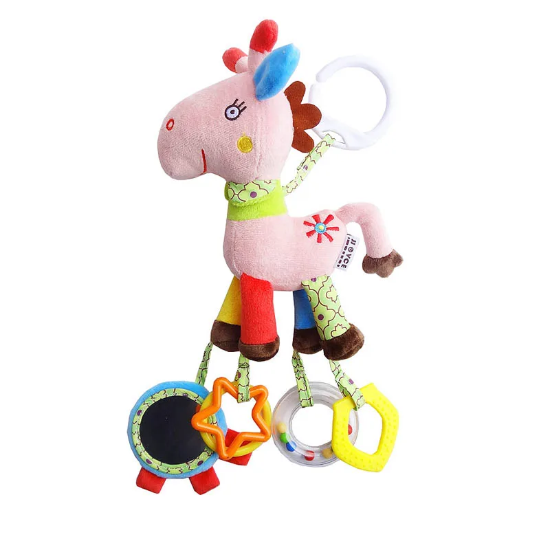 

Baby puzzle appease doll multi-function cartoon animal bed bell bed hanging cart pendant baby plush toy doll suitable for 0M+