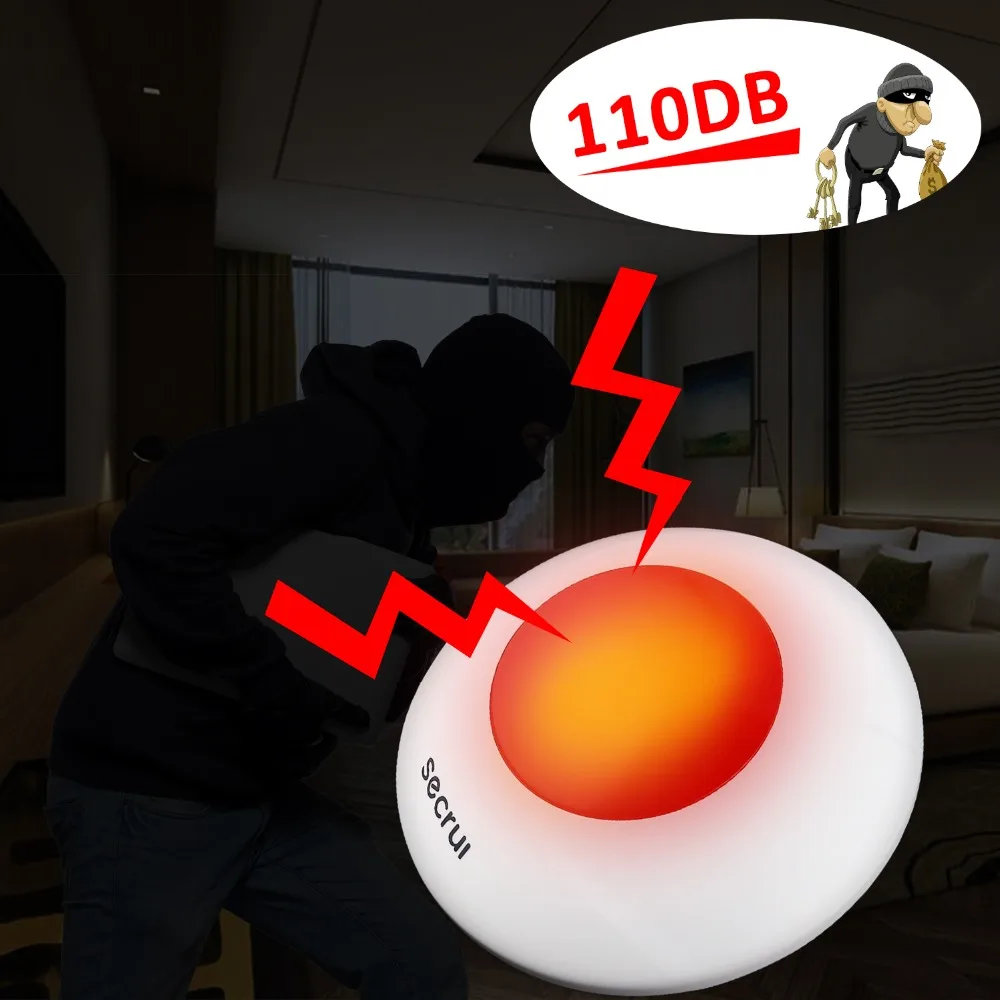 

Indoor Siren Wireless Flashing Siren Alarm Horn Red Light Strobe Siren SECRUI J009 For GSM Home and Business Alarm Security