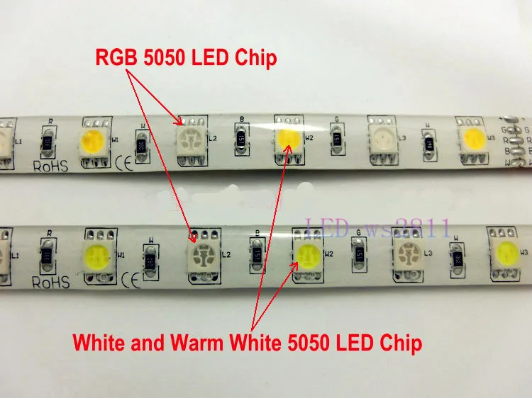 5 м/рулон DC12V 60 Светодиодный s/M SMD5050 смешанные Цвет RGBW RGB+(теплый белый/холодный белый) RGBWW RGBCW Светодиодные ленты света 5pin IP30/IP65/IP67 300 светодиодный s